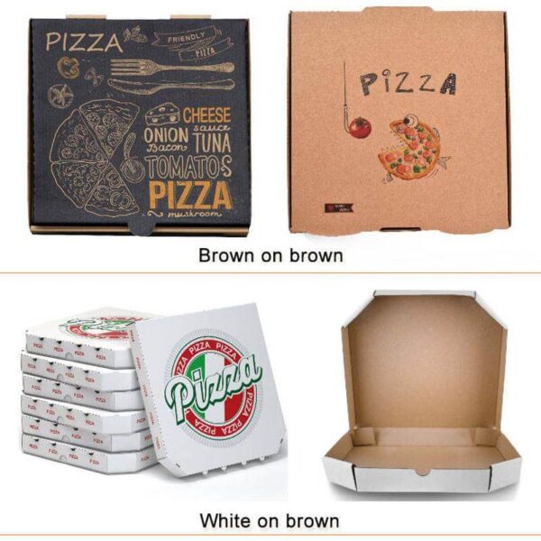 new hot custom pizza packing box 8 10 12 16 inch polygonal thick corrugated pizza box 4