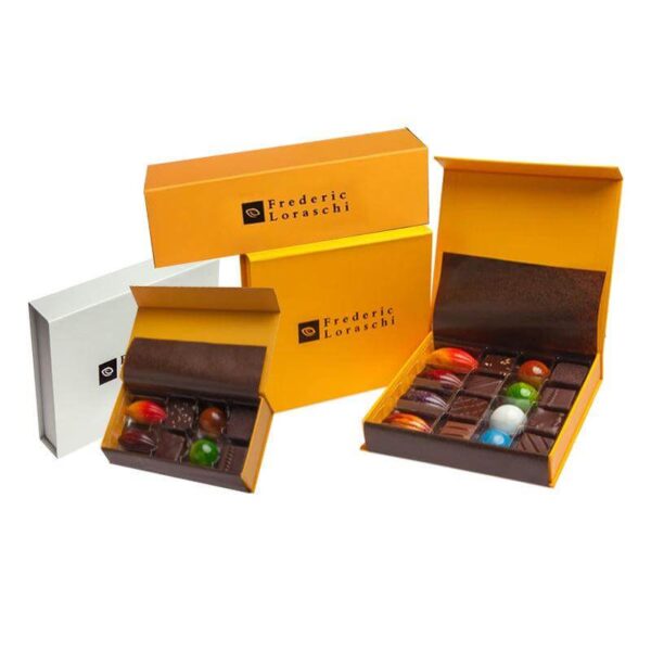 fabricante profesional personalizable atracción magnética caja de chocolate negro transparente 1