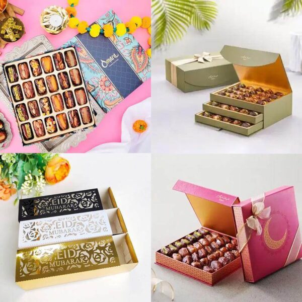 ramadan boîte de chocolat baklava ramadan kareem faveurs eid mubarak cadeau paquet de chocolat vacances cadeaux islamiques boîtes en papier 5