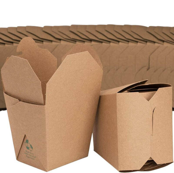 take away food packing box take out container kraft paper takeaway fast food boxes hamburger packaging boxes 3