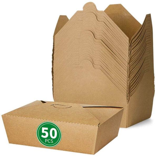 take away food packing box take out container kraft paper takeaway fast food boxes hamburger packaging boxes 4