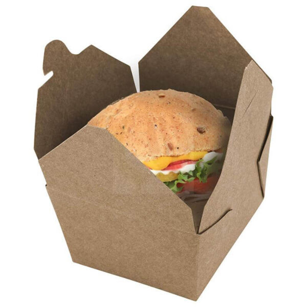 take away food packing box take out container kraft paper takeaway fast food boxes hamburger packaging boxes 5