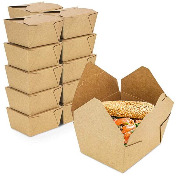 take away food packing box take out container kraft paper takeaway fast food boxes hamburger packaging boxes 6