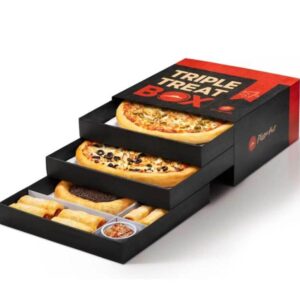 wholesale e flute take away black custom print pizza boxes fast food carton pizza packaging box 12inch 1