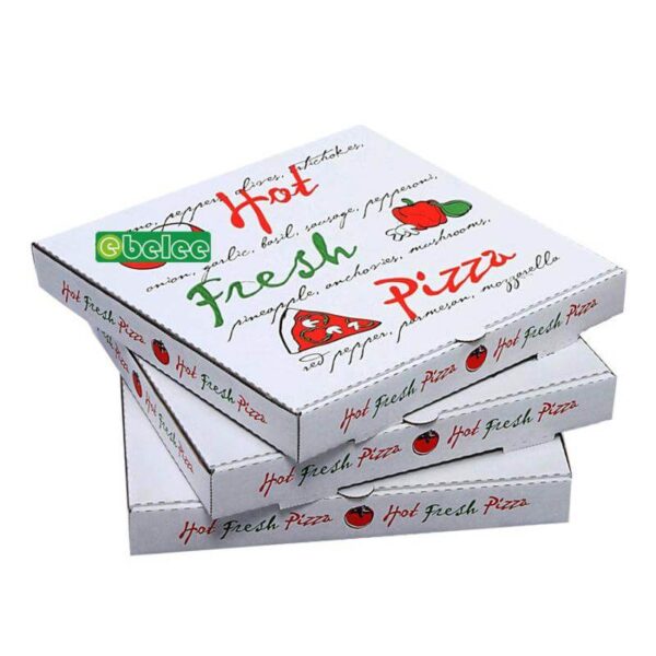 wholesale e flute take away black custom print pizza boxes fast food carton pizza packaging box 12inch 6