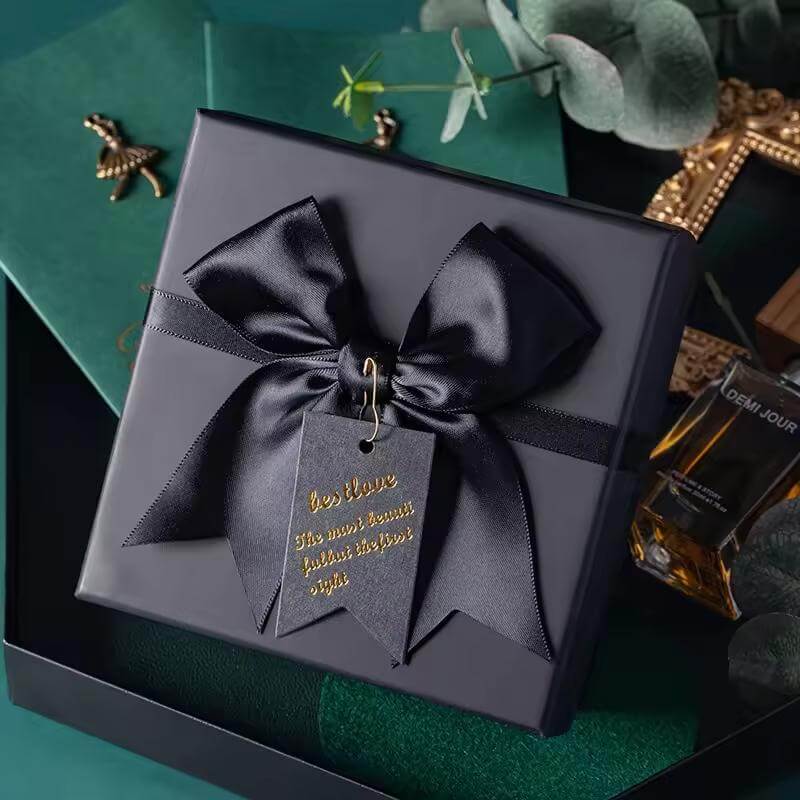 wholesale black rectangular paper packaging luxury rigid gift box 4