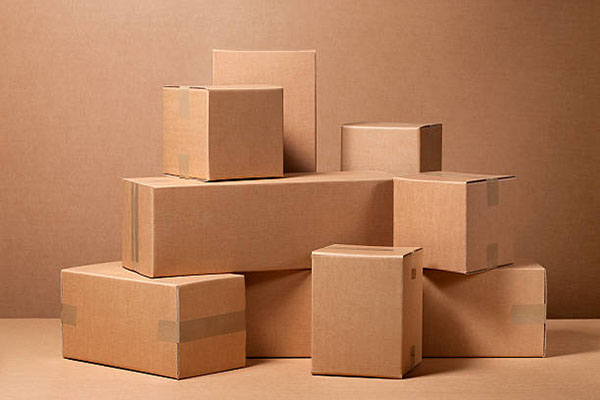 cardboard boxes.