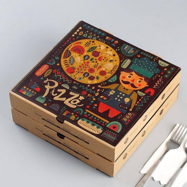 custom pizza box with logo wholesale 4 6 8 10 12 14 24 inch pizza packing box custom printed 2