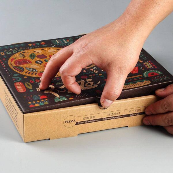 custom pizza box with logo wholesale 4 6 8 10 12 14 24 inch pizza packing box custom printed 5