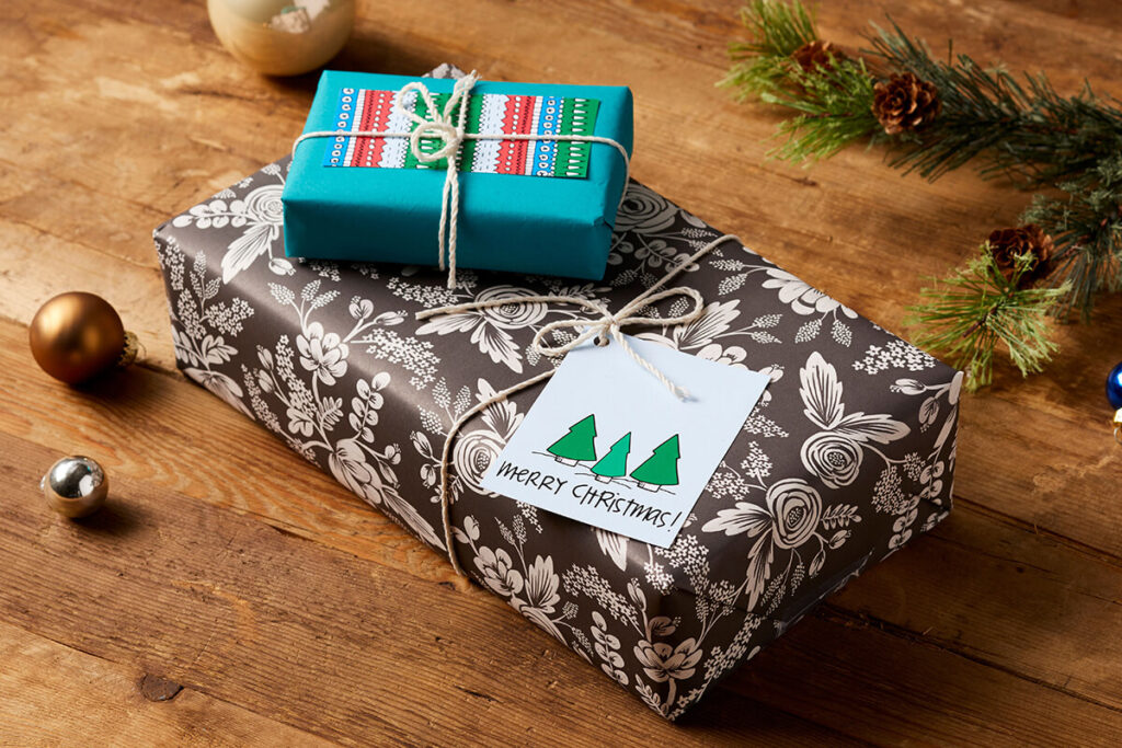 etiqueta para caja de regalo