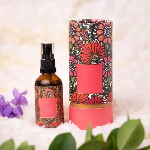 high quality custom cosmetic cardboard packaged round tube box package for essential oil perfume bottle 2