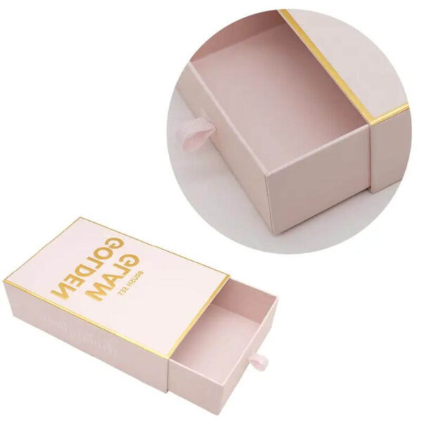 luxury custom design cardboard drawer pull out empty perfume sample packaging box 3