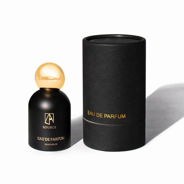 printing logo 30ml 50ml 100ml empty customized luxury round crimp design black perfume bottle 5