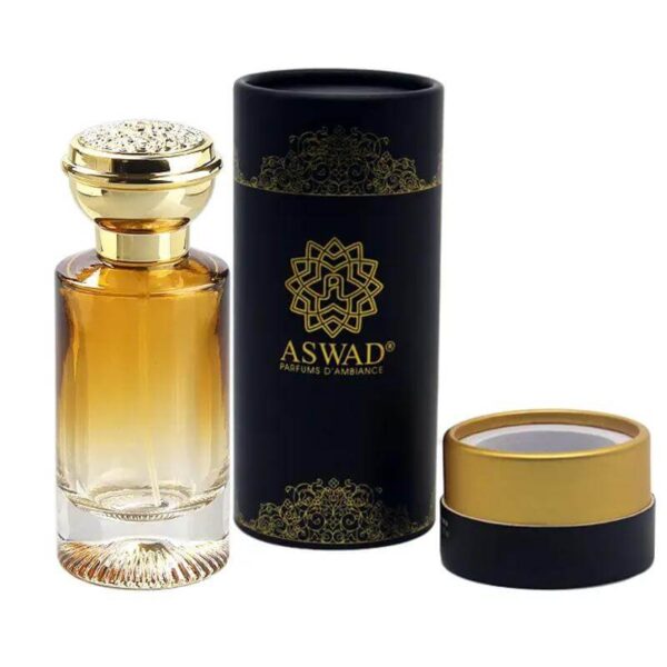 luxury design perfume packaging gold kraft boxes round fragrance bottles gift box paper tube 1