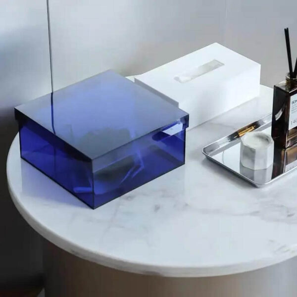 custom printing premium large square storage boxes clear acrylic gift cube box with lids 4