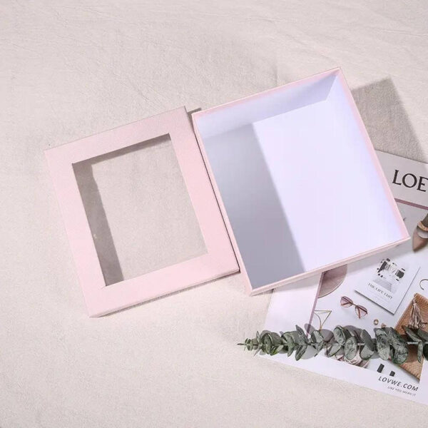 new design transparent lid gift cardboard paper boxes for birthday wedding party gifts 2