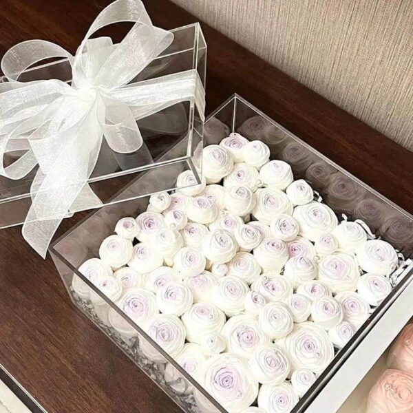 transparent wedding acrylic display gift box clear rectangle storage box with lid 3