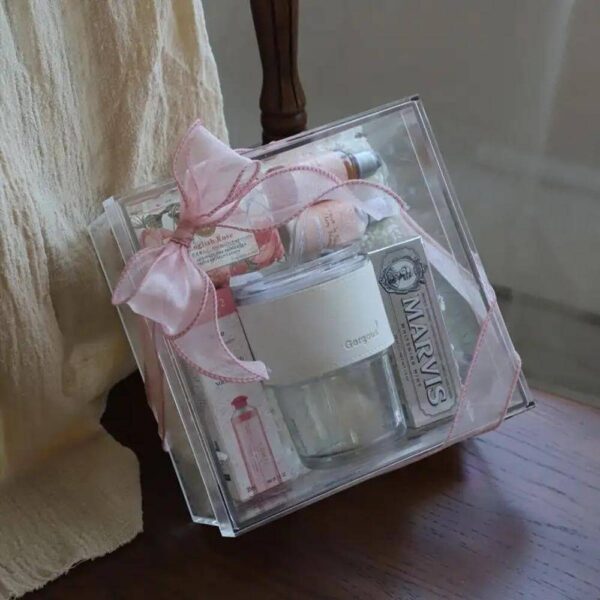 transparent wedding acrylic display gift box clear rectangle storage box with lid 4