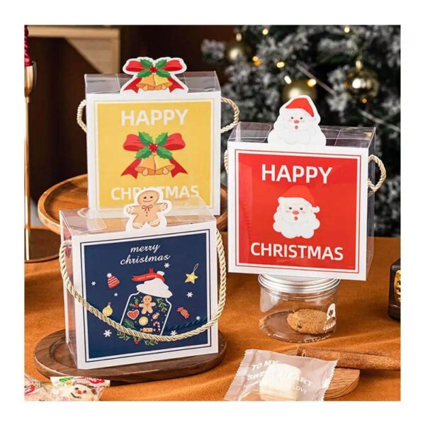 boite cadeau de noel boite plastique transparente ,boite cadeau de noel en plastique avec couvercle 1