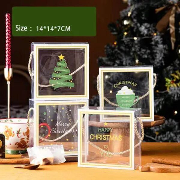 boite cadeau de noel boite plastique transparente ,boite cadeau de noel en plastique avec couvercle 3