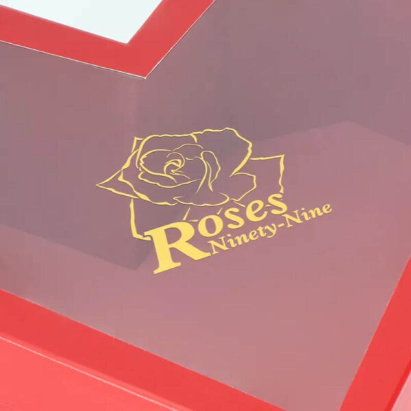 3pcs set flower red heart shape gift box for wedding party preserved rose flower gift box with pvc window 4