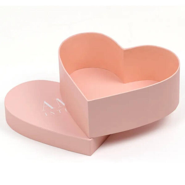 custom logo printing pink fashion heart shape valentines day luxury gift paper box 2