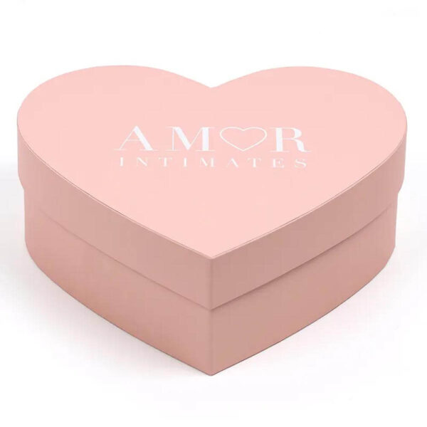 custom logo printing pink fashion heart shape valentines day luxury gift paper box 6