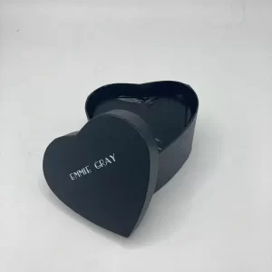 custom wholesale price luxury valentines black empty love heart shaped hard flower box wholesale 1