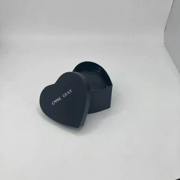 custom wholesale price luxury valentines black empty love heart shaped hard flower box wholesale 6