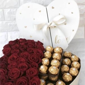 factory direct sales double heart flower box gift box wedding heart gift box 1