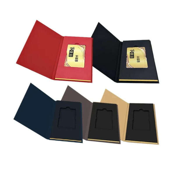 fast custom stock luxurious card board business gift card packaging box visa credit card storage box 3