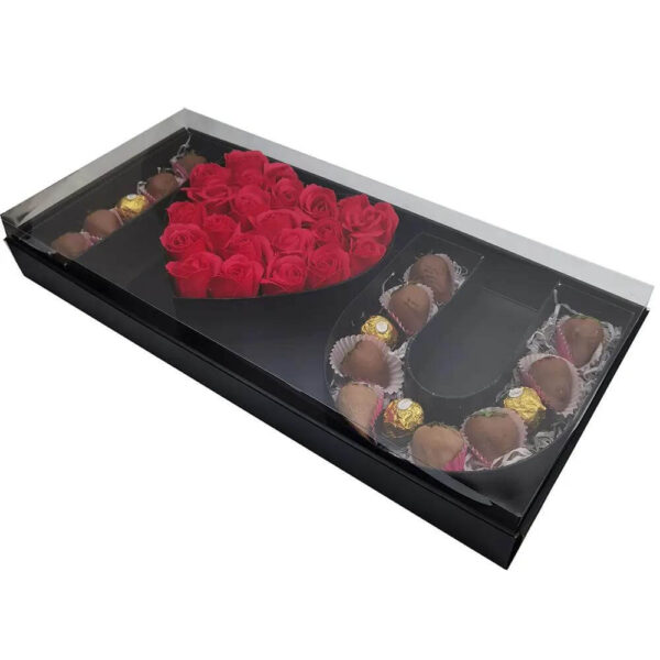 luxury i heart you shaped chocolate box wedding rose cardboard packaging gift box food grade 2