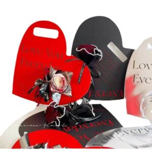 recyclable heart shaped paperboard flowers valentine boxes everyday love you matt lamination coating tube 1