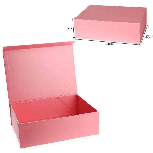 wholesale design recyclable coated paper foldable gift box packaging with ribbon 4