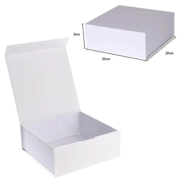 wholesale design recyclable coated paper foldable gift box packaging with ribbon 5