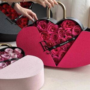 wholesale luxury heart shaped rose packaging valentines day gift flower gift box for valentines florist box 1