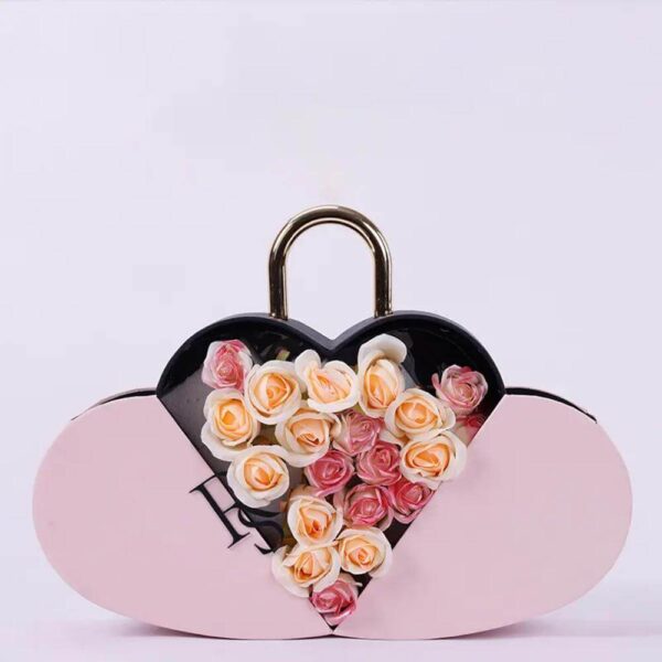 wholesale luxury heart shaped rose packaging valentines day gift flower gift box for valentines florist box 6