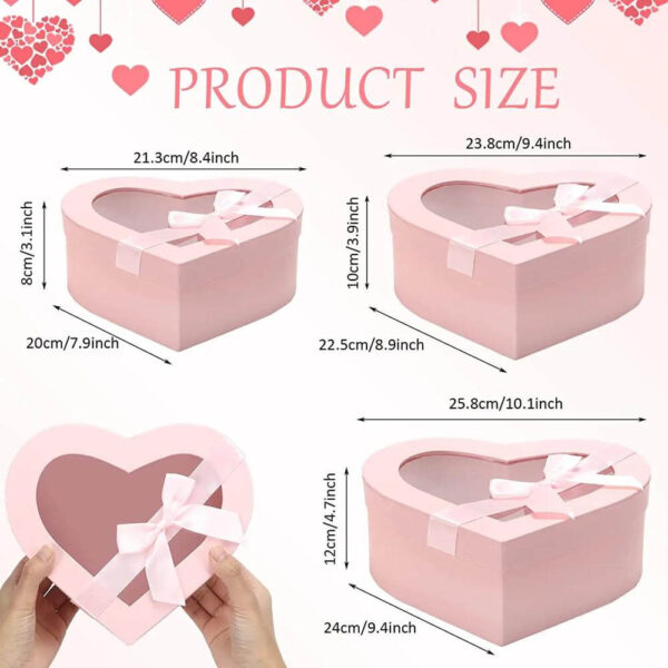 wholesale high quality cardboard packaging red heart shape flower boxes valentines day heart shaped gift box 2