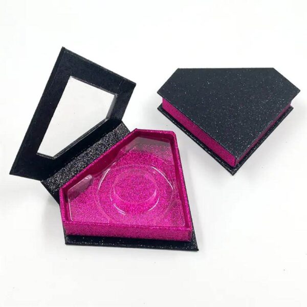 heart shaped eyelash packaging box pink dollar bill eyelash box cash money lashes container case 3