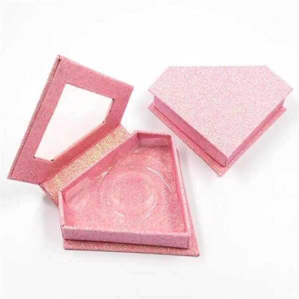 heart shaped eyelash packaging box pink dollar bill eyelash box cash money lashes container case 4