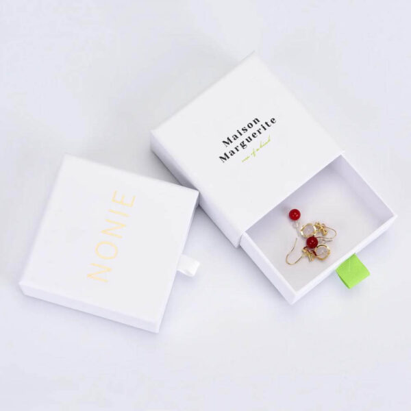 witte gift sieraden doos set ring oorbel sieraden opbergdoos voor bruiloft verpakking papier sieraden doos fluwelen verpakking zakken 4