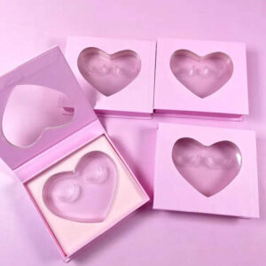 wholesale price new lash package box heart shape trays lash box custom lashbox packaging for 3d mink lahes wholesale 1