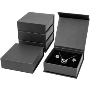 aangepaste flip cover magnetische sieraden doos afgedrukt logo geschenk pakket luxe geschenkdozen voor ketting verpakking sieraden doos 1