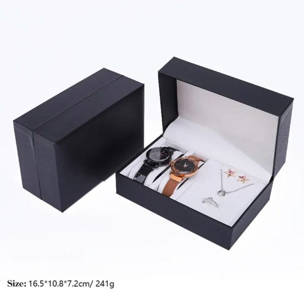 custom logo luxury pu leather watch and jewelry organizer box 3