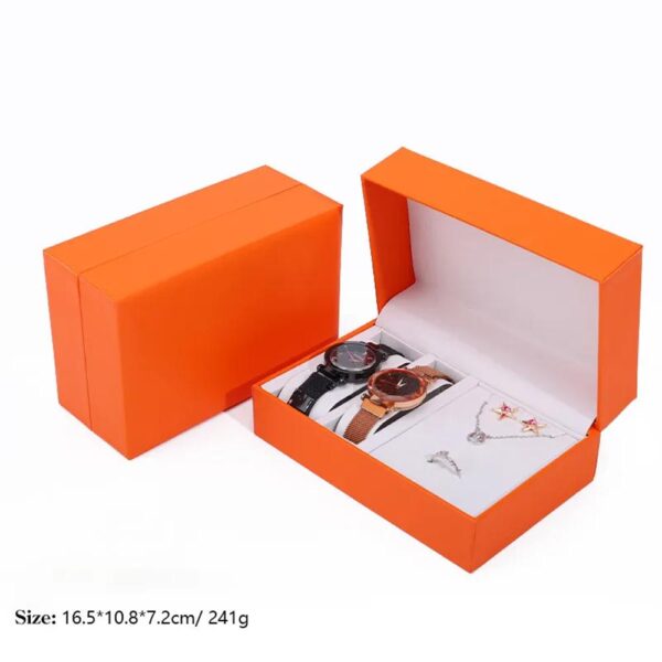 custom logo luxury pu leather watch and jewelry organizer box 5