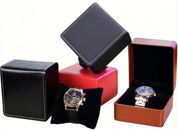 custom luxury leather pu watch box packaging case watch boxes factory wholesale gift box for watch with logo print 3