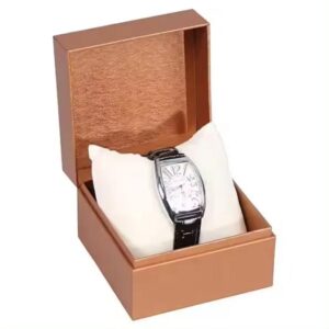 custom recyclable luxury men's watch gift box rigid cardboard packaging paper box for watch with pillow internal support fix 1