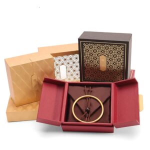 benutzerdefinierte Quasten Stil Armbänder Holz Leder Gold Armreif Veranstalter Boxen Luxus-Schmuck-Verpackung Box mit Fransen Schnüre 1