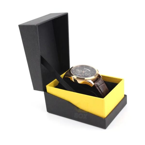 lade logo papier geschenk aangepaste horloge doos met helder venster horloge verpakking doos 5