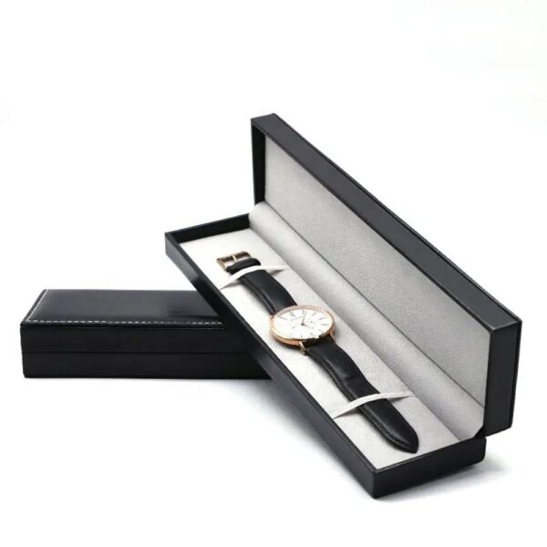 factory watch packaging box unique luxury oem with custom logo black square leather cardboard paper gift displaying case 3